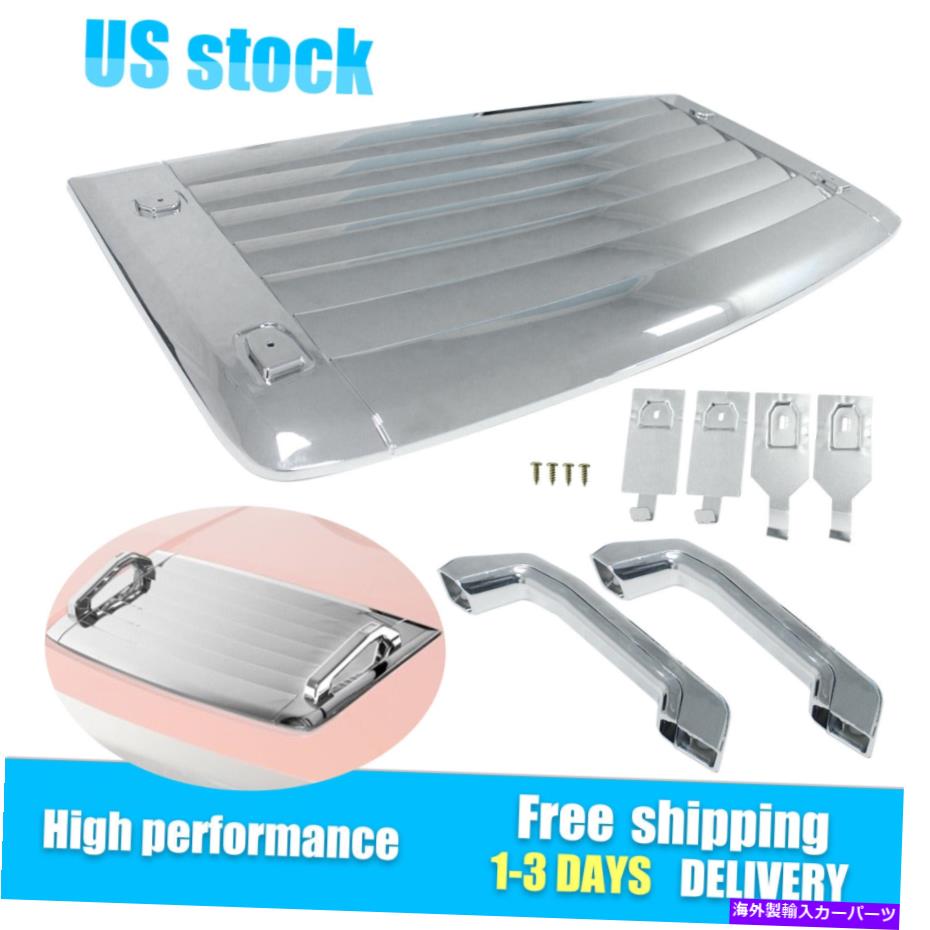trim panel 06-10のハマーH3電気めっきシルバーフードデッキベントパネルハンドルカバートリム For 06-10 Hummer H3 Electroplated Silver Hood Deck Vent Panel Handle Cover Trim【並行輸入品】