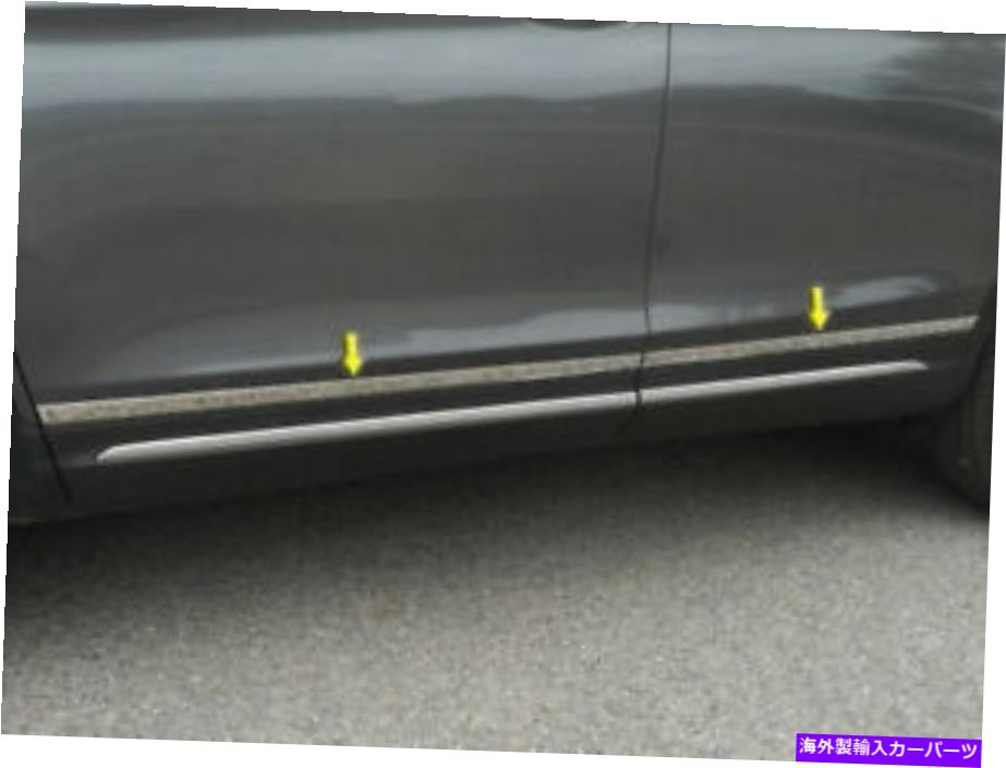 trim panel ホンダパイロット2016-2021ロッカーパネル下部ドアトリムステンレスクロム4PCS Fits Honda Pilot 2016-2021 Rocker Panel Lower Door Trim Stainless Chrome 4PCS【並行輸入品】