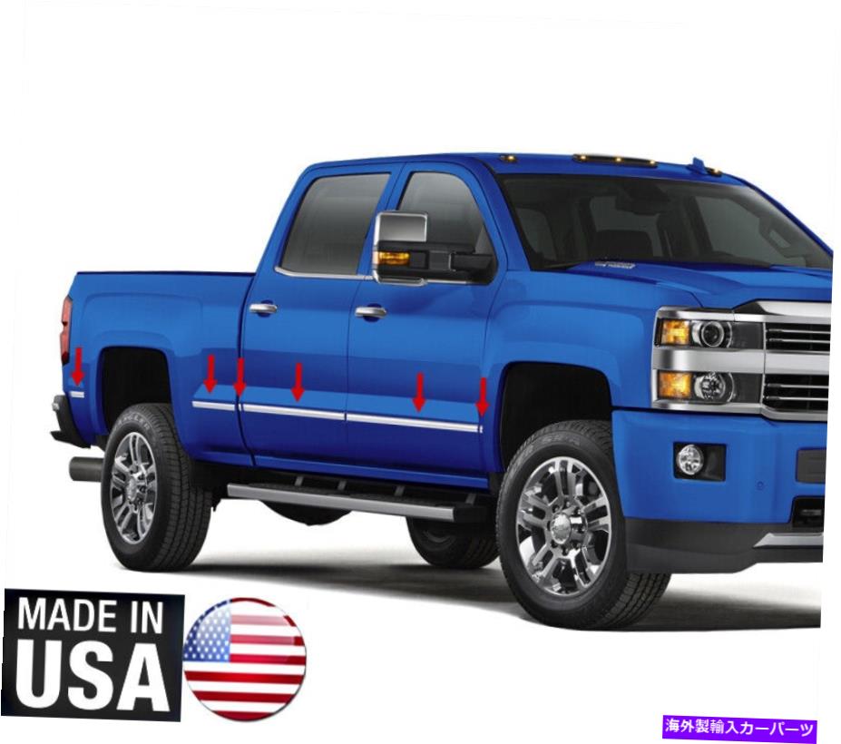 trim panel 14-18のタイガーシルバラードクルーキャブ5.8 'ベッドボディサイドモールディングトリム1 1/4' '12pc TYGER For 14-18 Silverado Crew Cab 5.8' Bed Body Side Molding Trim 1 1/4'' 12PC【並行輸入品】