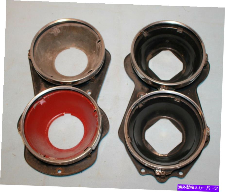 trim panel 64ポンティアックカタリナフロントヘッドライトバケットブラケットトリムボンネビル 64 Pontiac Catalina front headlight buckets brackets trim Bonneville【並行輸入品】