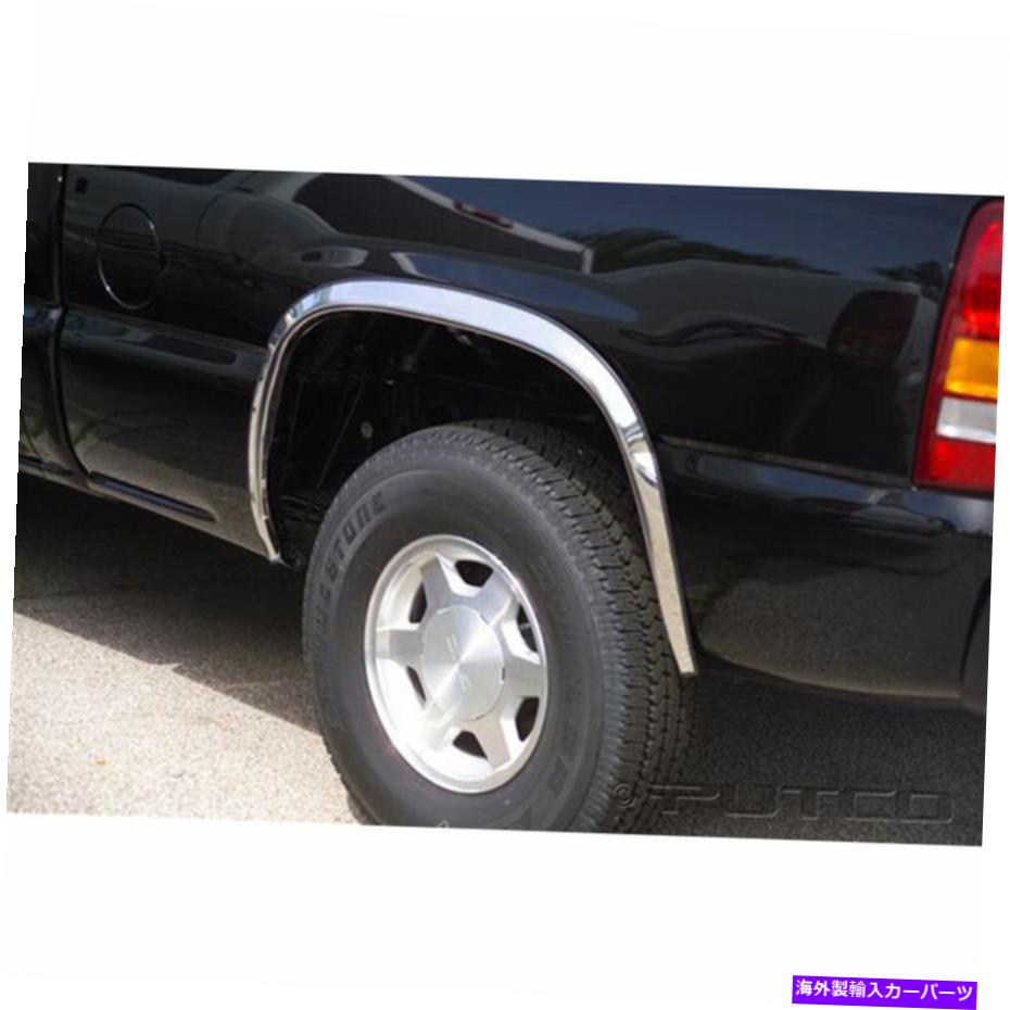 trim panel 2001年から2004年のGMC Sierra HD w/o工場フレアのプットコスチールフルフェンダートリム Putco Steel Full Fender Trim for 2001-2004 GMC Sierra HD w/o Factory Flares【並行輸入品】