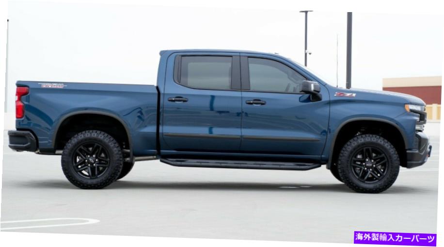 trim panel FTCH859 2019-2022シボレーシルバラード1500マットブラックステンレススチールフェンダートリム FTCH859 2019-2022 Chevy Silverado 1500 Matte Black Stainless Steel Fender Trim【並行輸入品】