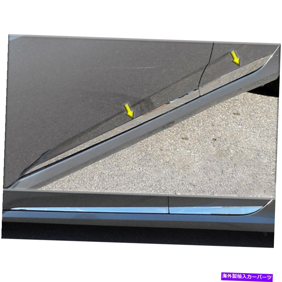 trim panel 4PCラグジュアリーFXステンレスローワーロッカーパネル16-21ホンダシビック4DR/ハッチのためのトリム 4pc Luxury FX Stainless Lower Rocker Panel Trim for 16-21 Honda Civic 4dr/Hatch【並行輸入品】