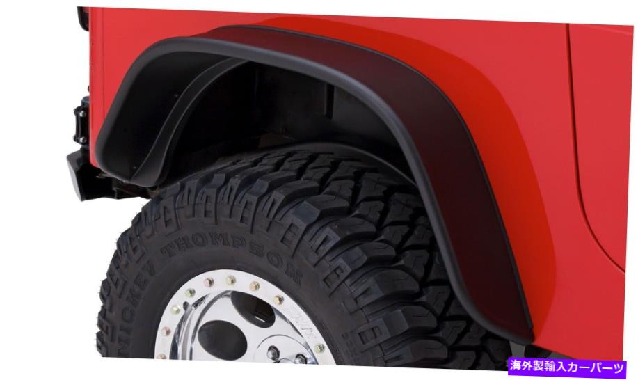 trim panel フラットスタイルフェンダー2pcリアフレアOEマットブラック1987-95ジープラングラー Flat Style Fender 2pc Rear Flares OE Matte Black for 1987-95 Jeep Wrangler【並行輸入品】