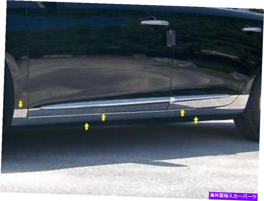 trim panel キャデラックXTS 2013-2018ポリッシュされたステンレスクロムロッカーパネルトリム10PCS FITS CADILLAC XTS 2013-2018 POLISHED STAINLESS CHROME ROCKER PANEL TRIM 10PCS【並行輸入品】