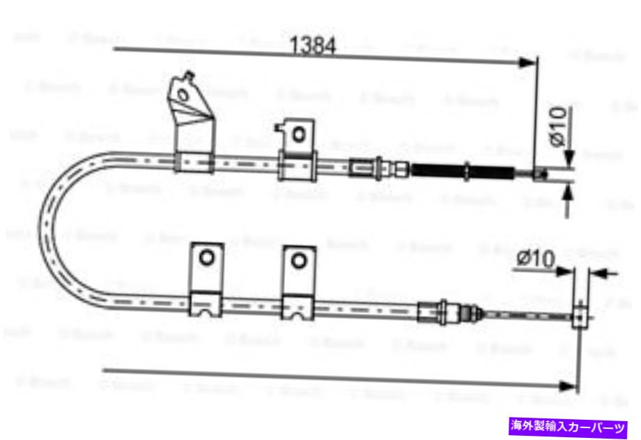 Brake Cable ボッシュパーキングブレーキケーブルフィットシボレーアベオカロスラヴァセダンダウー02- BOSCH Parking Brake Cable Fits CHEVROLET Aveo Kalos Lova Sedan DAEWOO 02-【並行輸入品】