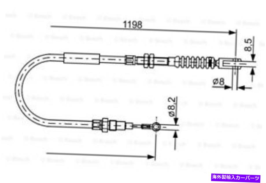 Brake Cable ボッシュパーキングブレーキケーブルフィットランドローバーディスカバリーレンジSUV 1981-1998 BOSCH Parking Brake Cable Fits LAND ROVER Discovery Range Suv 1981-1998【並行輸入品】