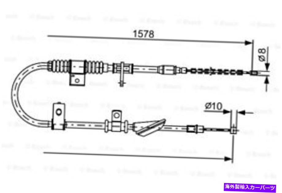 Brake Cable ボッシュパーキングブレーキケーブルフィットヒュンダイアバンテエラントララントラワゴン1995-2000 BOSCH Parking Brake Cable Fits HYUNDAI Avante Elantra Lantra Wagon 1995-2000【並行輸入品】