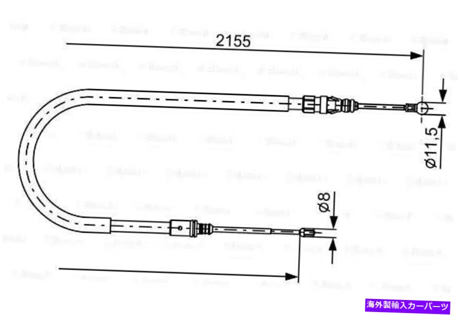 Brake Cable ボッシュパーキングブレーキケーブルフィットプジョー407クーペセダンワゴン2004- BOSCH Parking Brake Cable Fits PEUGEOT 407 Coupe Sedan Wagon 2004-【並行輸入品】