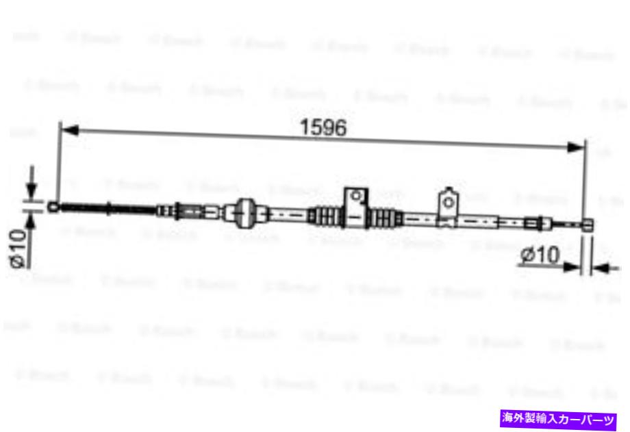 Brake Cable ボッシュパーキングブレーキケーブルは、三菱セディアギャラントランサーセダン2008- BOSCH Parking Brake Cable Fits MITSUBISHI Cedia Galant Lancer Sedan 2008-【並行輸入品】