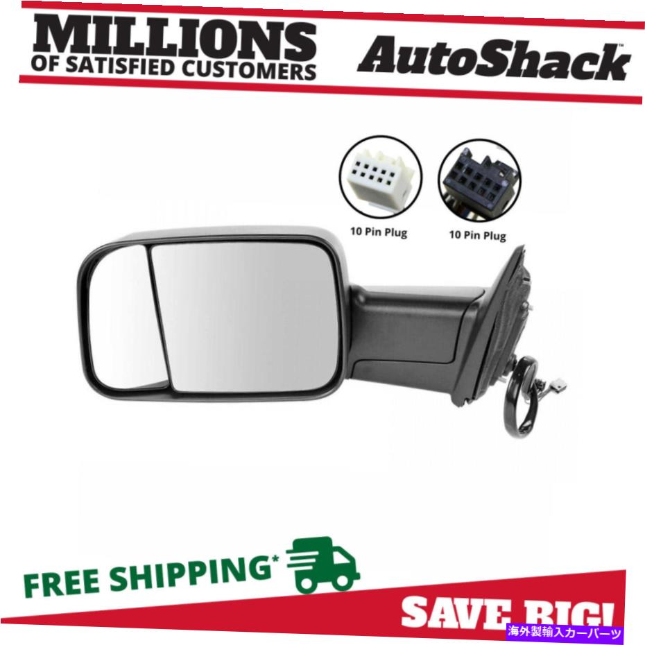 USミラー サイドビューミラー牽引力加熱信号ブラックドライバーラム1500 2500 3500 V8 Side View Mirror Tow Power Heated Signal Black Driver for Ram 1500 2500 3500 V8【並行輸入品】