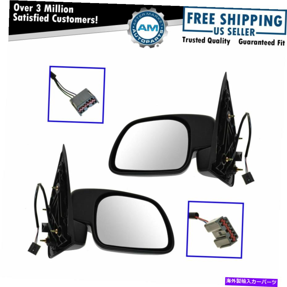 USミラー フォードスーパーデューティピックアップ用のパワーミラーペアテクスチャハウジング Power Mirrors Pair Textured Housing for Ford Super Duty Pickup【並行輸入品】