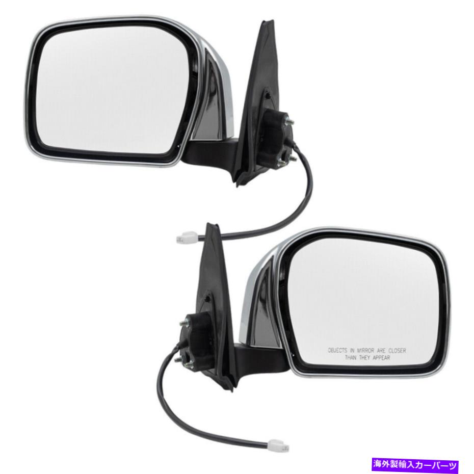 USミラー 00-04トヨタタコマトラックの新しいペアセットパワーサイドミラークロムアセンブリ New Pair Set Power Side Mirror Chrome Assembly for 00-04 Toyota Tacoma Truck【並行輸入品】