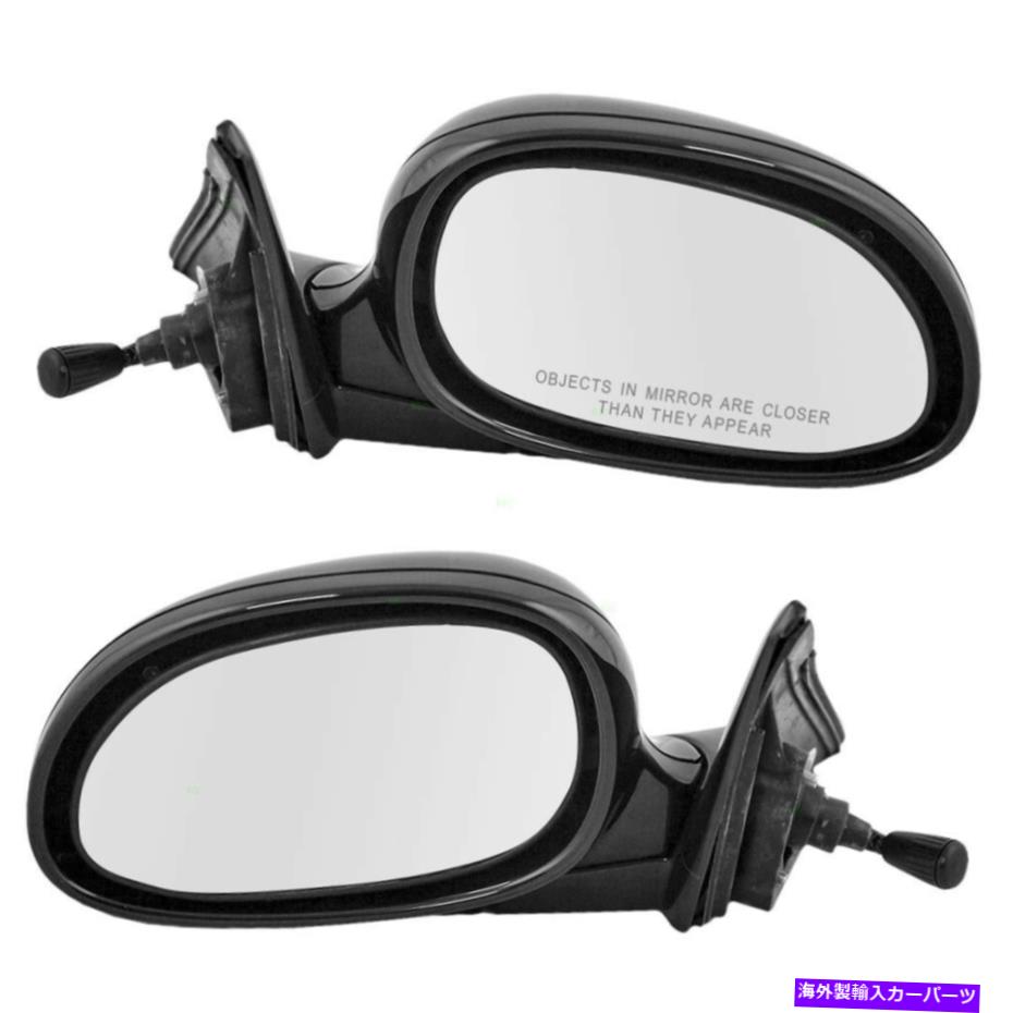 USミラー ホンダシビックセダン92 93 94 95サイドビューマニュアルリモートミラーのセット Fits Honda Civic Sedan 92 93 94 95 Set of Side View Manual Remote Mirrors【並行輸入品】