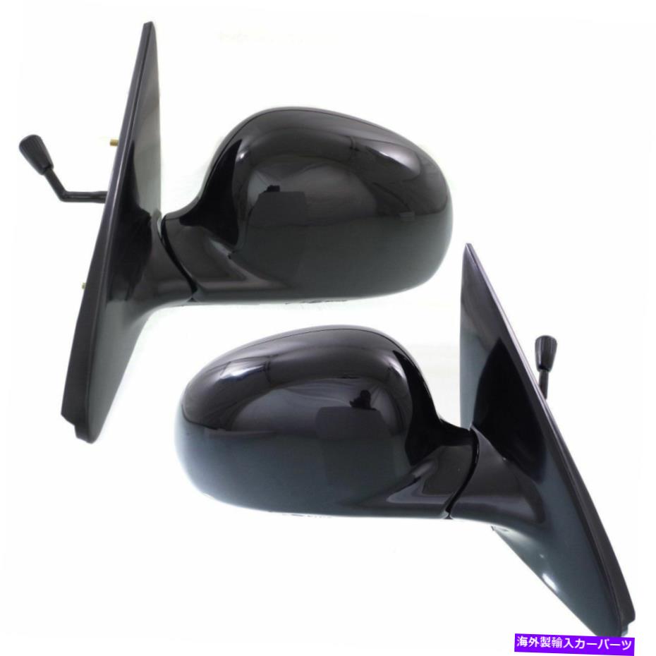 USミラー 92-95ホンダシビッククーペ / HB用の新しいドライバーと助手席のマニュアルミラーセット New Driver & Passenger Side Manual Mirror Set For 92-95 Honda Civic Coupe / HB【並行輸入品】