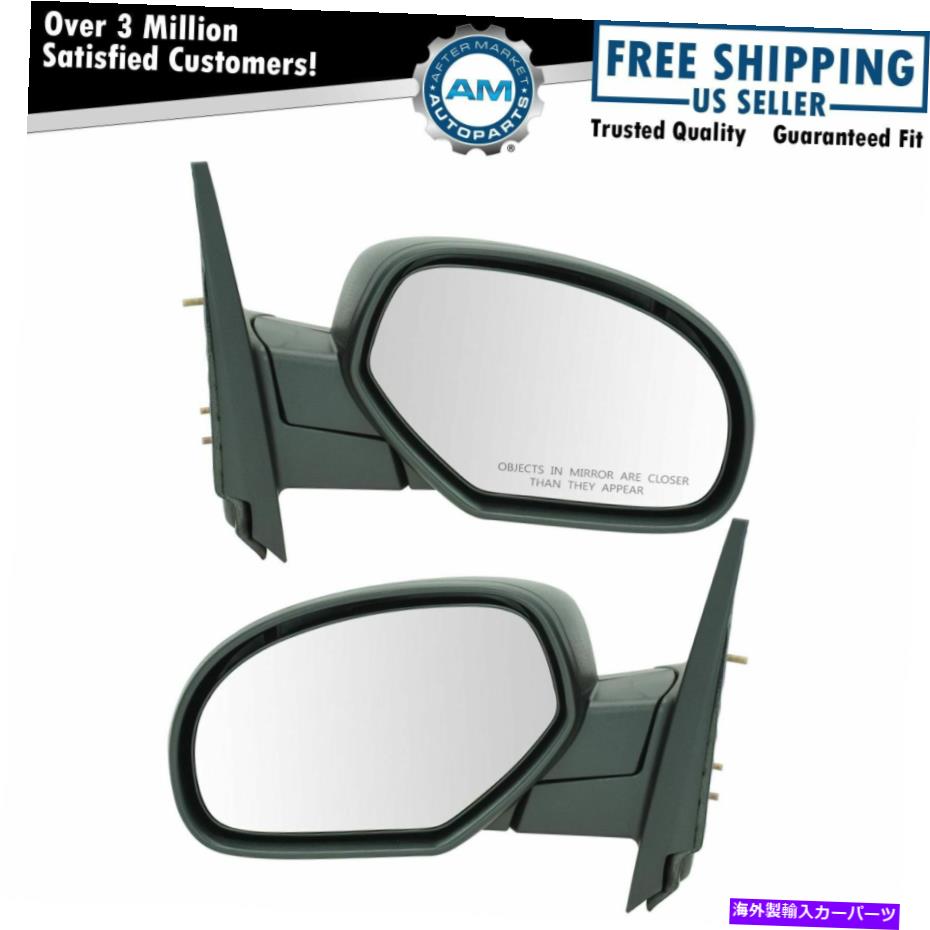 USミラー 07-12 GMC Sierra Silverado Pickup Truckにセットされたマニュアルテクスチャーミラーペア Manual Textured Mirrors Pair Set for 07-12 GMC Sierra Silverado Pickup Truck【並行輸入品】