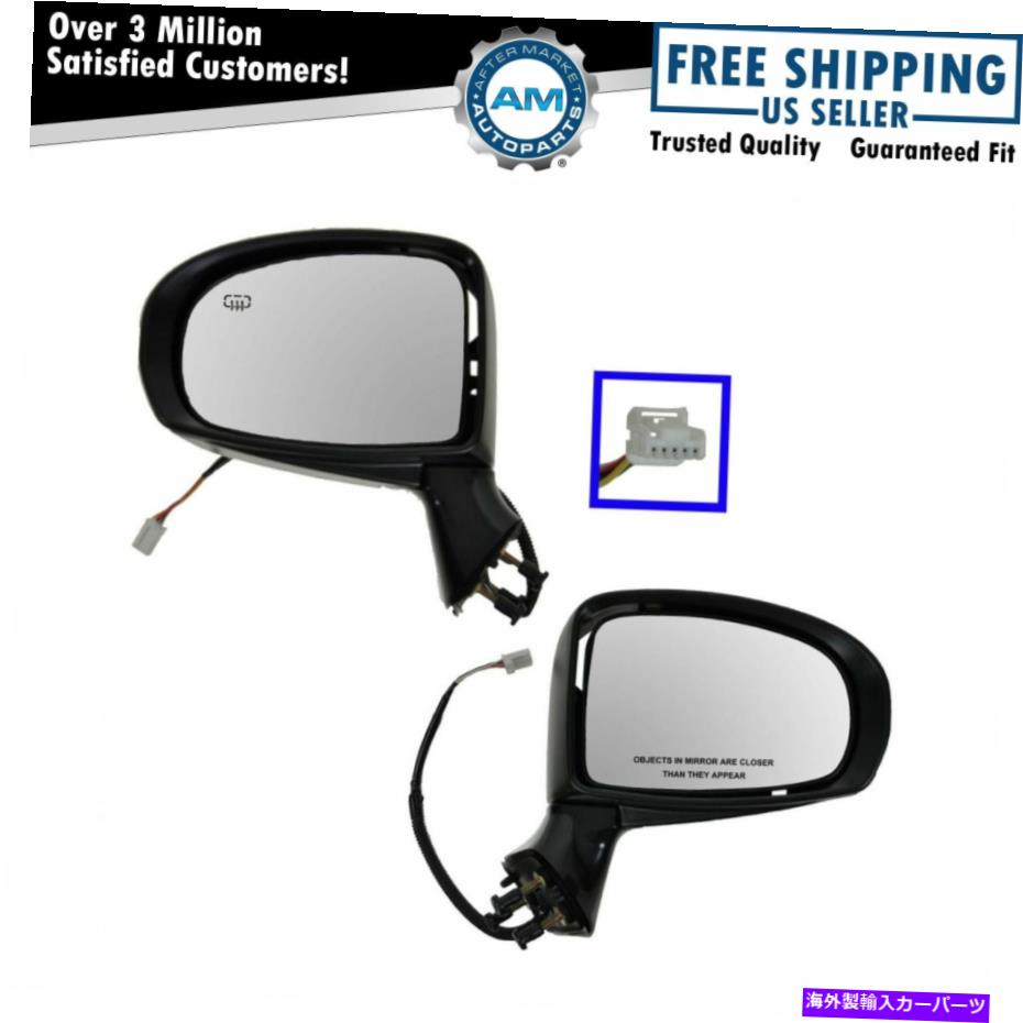 USミラー ミラーパワー加熱ブラックLH&RHペアセット09-13トヨタベンザ Mirrors Power Heated Black LH & RH Pair Set for 09-13 Toyota Venza【並行輸入品】