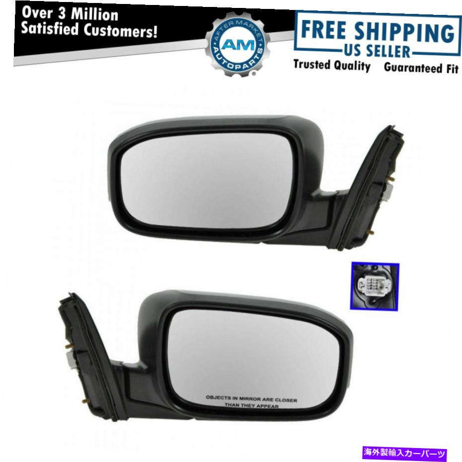 USミラー 03-07アコードセダンにセットされた左と右ペアの電力加熱サイドビューミラー Power Heated Side View Mirrors Left & Right Pair Set for 03-07 Accord Sedan【並行輸入品】