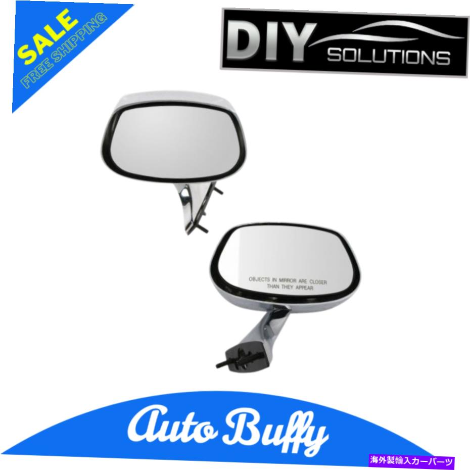 USミラー Parisienne Electra Lesabre Impala 88 98のマニュアルクロムミラーペアセット2 Manual Chrome Mirror Pair Set of 2 for Parisienne Electra LeSabre Impala 88 98【並行輸入品】