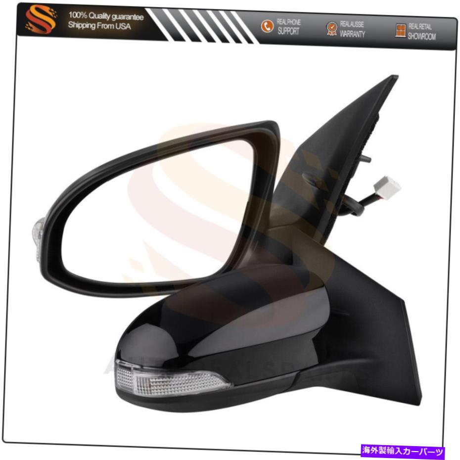 USミラー 2014年のトヨタカローラ右側と左側に適合するブラックミラーパワー加熱信号 Black Mirror Power Heated Signal Fit For 2014 Toyota COROLLA Right & Left Side【並行輸入品】