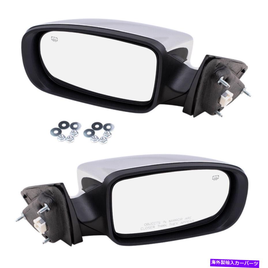 USミラー 11-14のサイドビューミラークライスラー200セダンペアパワー加熱w/クロムカバー Side View Mirrors for 11-14 Chrysler 200 Sedan Pair Power Heated w/Chrome Covers【並行輸入品】
