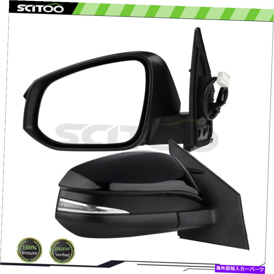 USミラー ビュードアミラーパワーブラックテクスチャ左＆右側フィット2014トヨタRAV4 View Door Mirror Power Black Textured Left&Right Side Fits 2014 Toyota RAV4【並行輸入品】