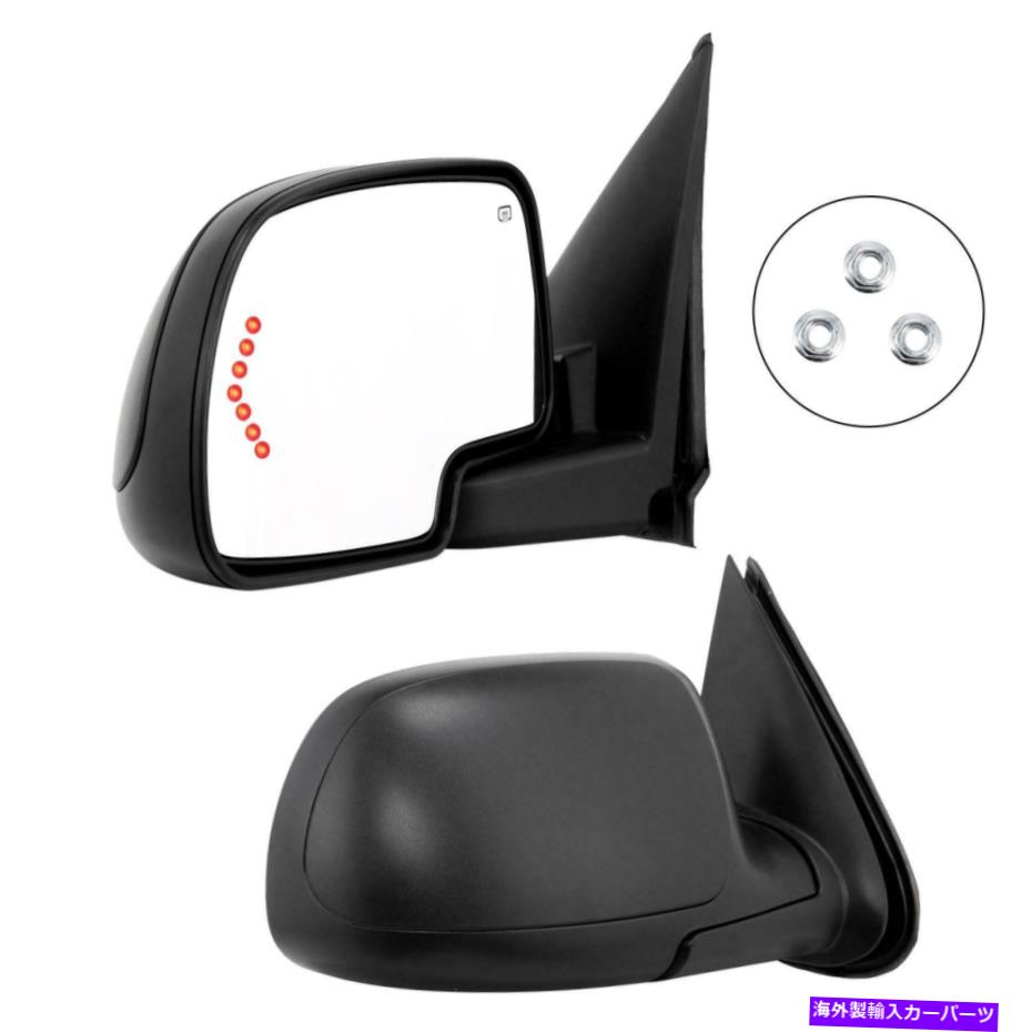 USミラー 2003-07 GMCシボレーのパワー加熱ターンシグナルLH+RHペアドアサイドビューミラー Power Heated Turn Signal LH+RH pair Door Side View Mirrors For 2003-07 GMC Chevy【並行輸入品】