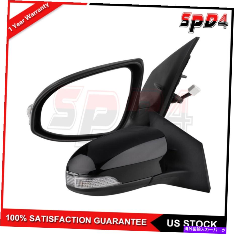 USミラー 2014年のトヨタカローラミラーパワー加熱ターンシグナルR右＆lh左側 For 2014 Toyota COROLLA Mirror Power Heated Turn Signal RH Right & LH Left Side【並行輸入品】
