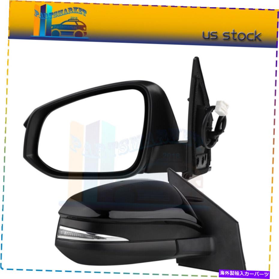 USミラー ミラーパワーブラックテクスチャLHドライバー＆乗客RHサイドフィット2014トヨタRAV4 Mirror Power Black Textured LH Driver & Passenger RH Side Fits 2014 Toyota RAV4【並行輸入品】