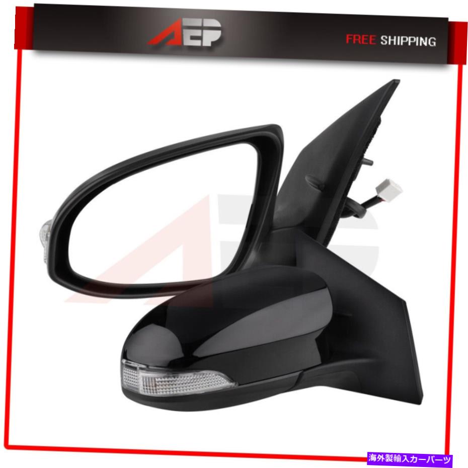 USミラー ブラックミラーパワー加熱信号RH右＆LH 2014トヨタカローラの左側 Black Mirror Power Heated Signal RH Right & LH Left Side For 2014 Toyota COROLLA【並行輸入品】