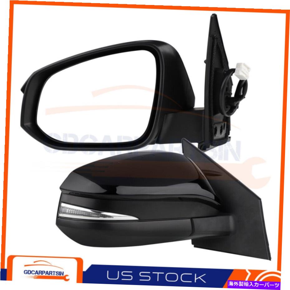 USミラー ビュードアミラーパワーブラックテクスチャフィット2014トヨタラヴ4左＆右側 View Door Mirror Power Black Textured Fits 2014 Toyota RAV4 Left&Right Side【並行輸入品】