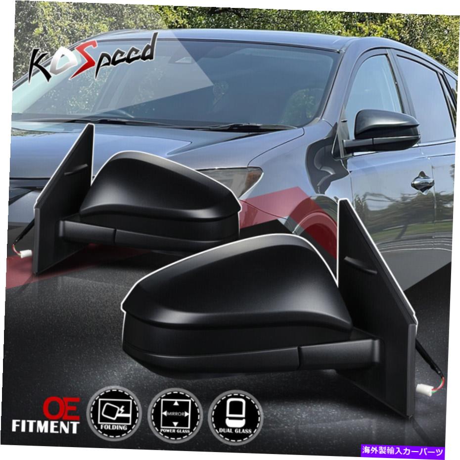 USミラー 16-18トヨタRav4 leのファクトリースタイルのパワー調整サイドビューミラー Pair Factory Style Powered Adjustment Side View Mirrors for 16-18 Toyota Rav4 LE【並行輸入品】