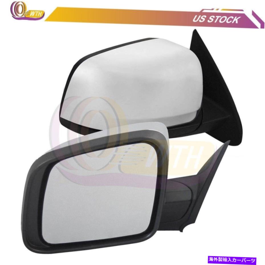 USミラー 2014年から2019年のダッジデュランゴマニュアルフォールドLH＆RHサイドのパワー加熱ミラークロム Power Heated Mirrors Chrome For 2014-2019 Dodge Durango Manual Fold LH&RH Side【並行輸入品】