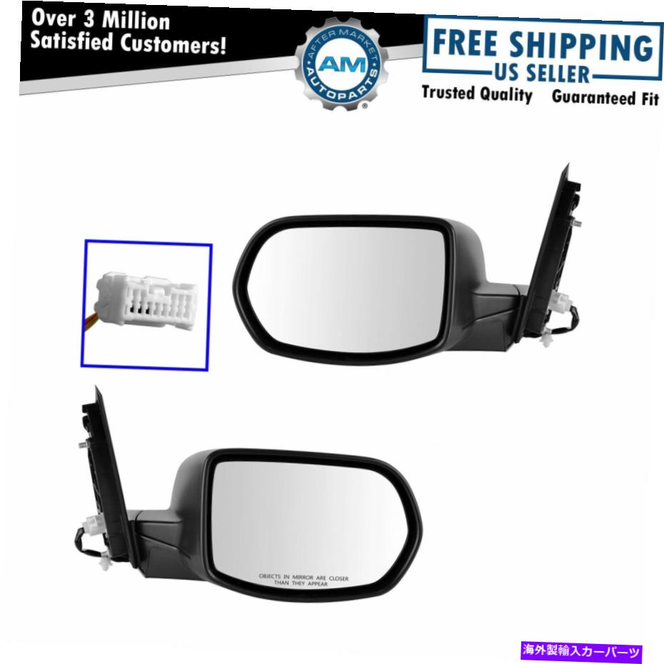 USミラー ミラーパワーテクスチャブラック左と右ペアセット12-16ホンダCR-V CRV Mirrors Power Textured Black Left & Right Pair Set for 12-16 Honda CR-V CRV【並行輸入品】