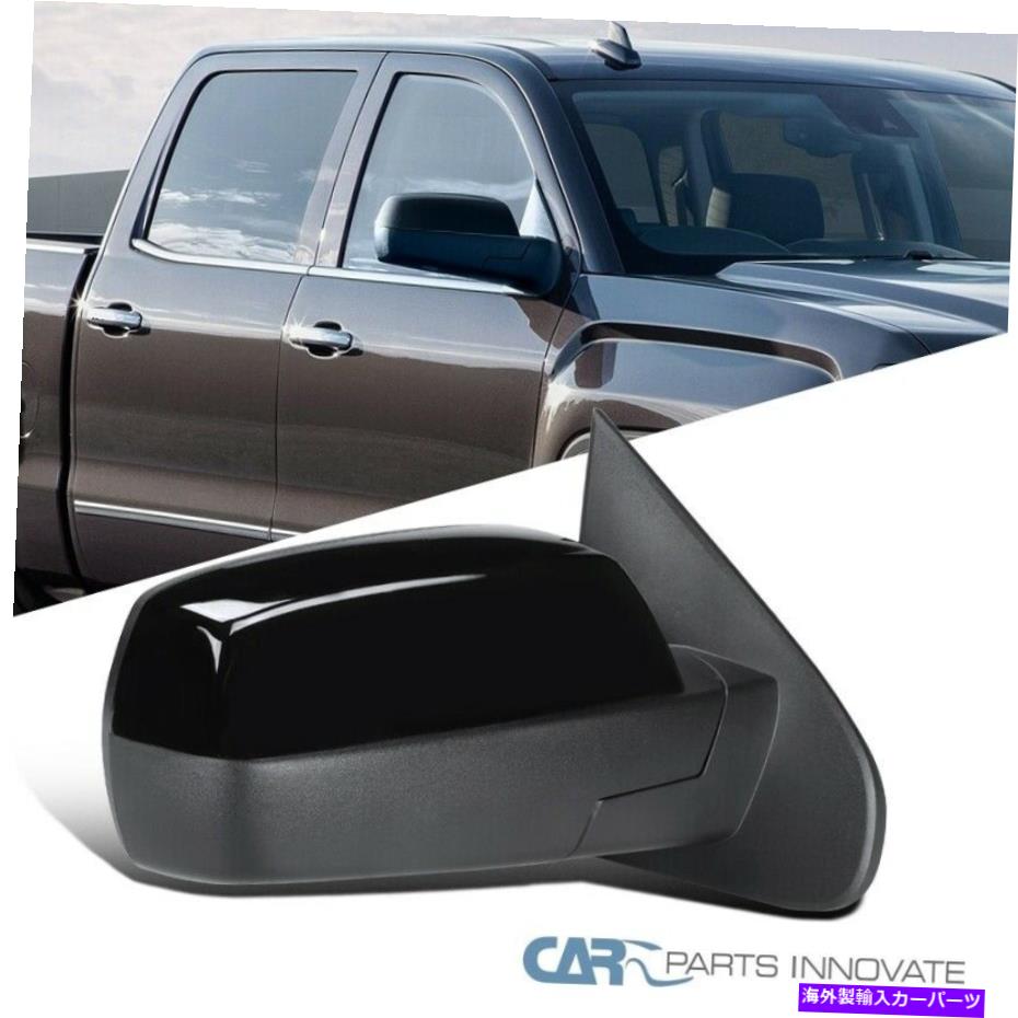 USミラー フィット14-18シルバラードシエラパワー加熱助手席側右鏡+水たまりの光 Fit 14-18 Silverado Sierra Power Heated Passenger Side Right Mirror+Puddle Light【並行輸入品】