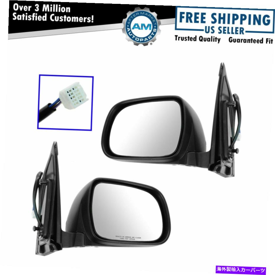 USミラー 04-10トヨタシエナ用のパワー加熱サイドビュードアミラー左/右ペアセット Power Heated Side View Door Mirrors Left/Right Pair Set for 04-10 Toyota Sienna【並行輸入品】