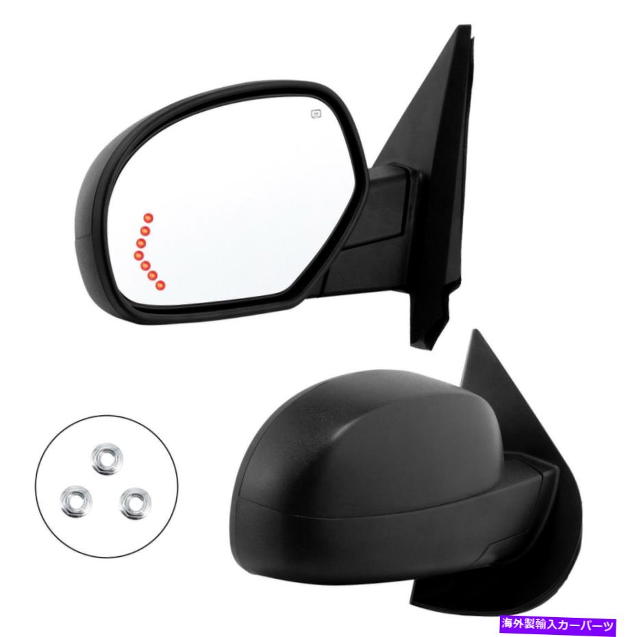 USミラー 2007-2013のペアサイドミラー Pair Side Mirrors For 2007-2013 Chevy Silverado Sierra Power Heated Arrow Light【並行輸入品】