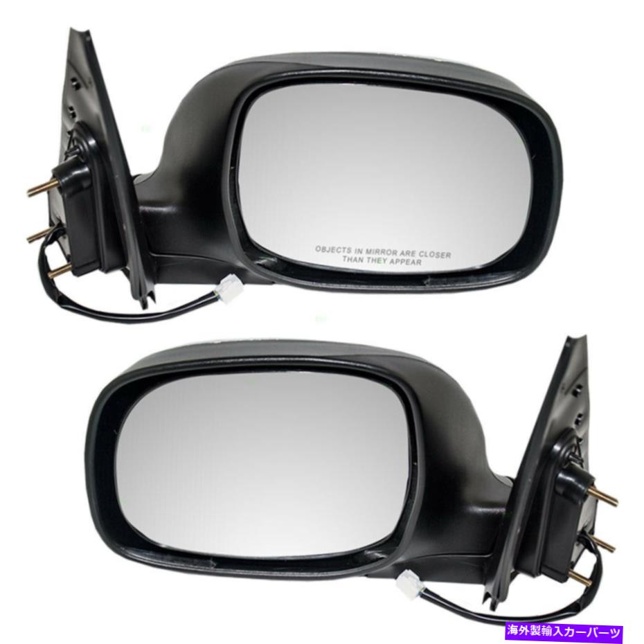 USミラー トヨタセコイアツンドラトラックのサイドパワーミラーのセットとクロムハウジングに適合する Fits Toyota Sequoia Tundra Truck Set of Side Power Mirrors w/ Chrome Housing【並行輸入品】