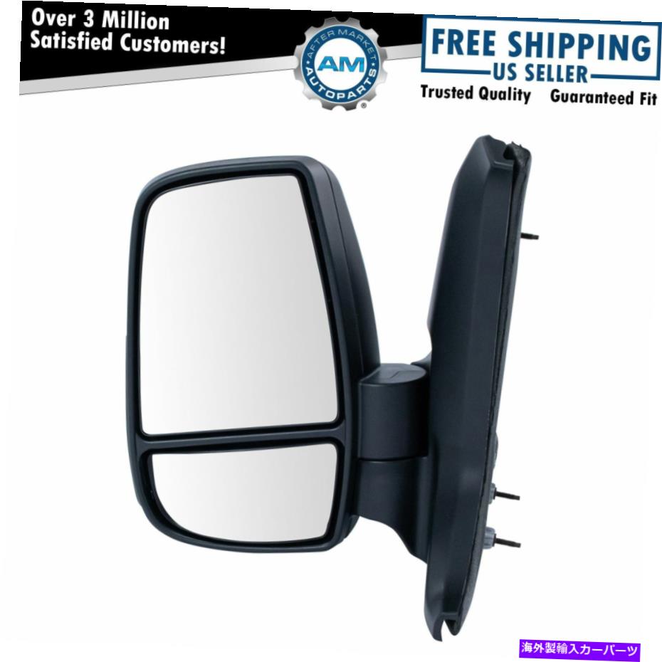 USミラー ミラーマニュアル下凸ガラステクスチャブラックLHフォードトランジットロールーフ Mirror Manual Lower Convex Glass Textured Black LH for Ford Transit Low Roof【並行輸入品】