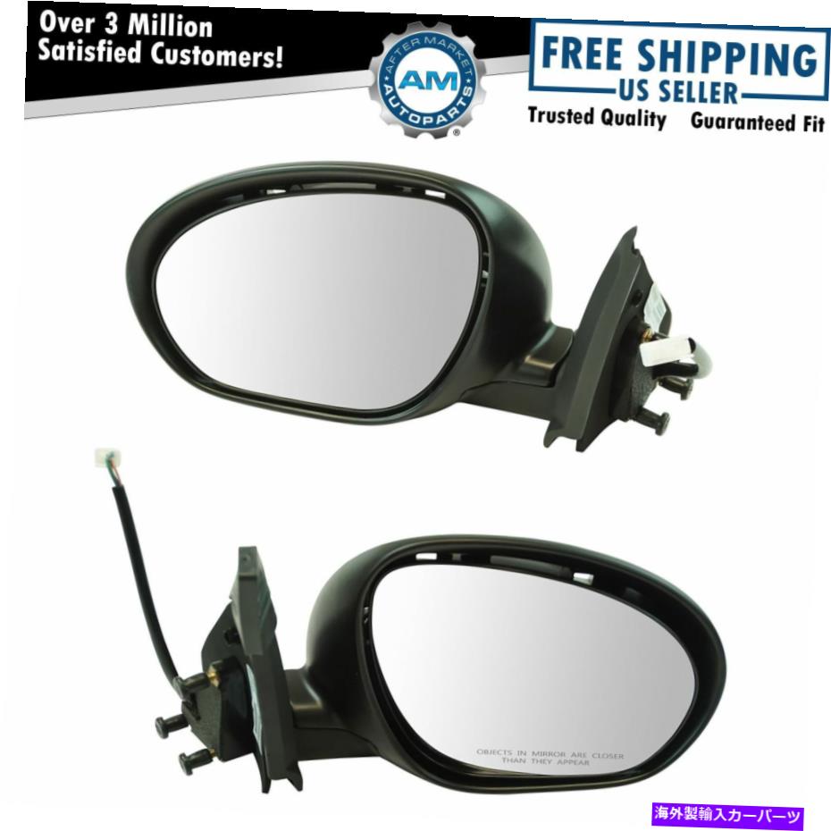 USミラー エクステリアパワー加熱ミラーブラックスムースlh lf rh rfペア日産ジューク Exterior Power Heated Mirror Black Smooth LH LF RH RF Pair for Nissan Juke【並行輸入品】