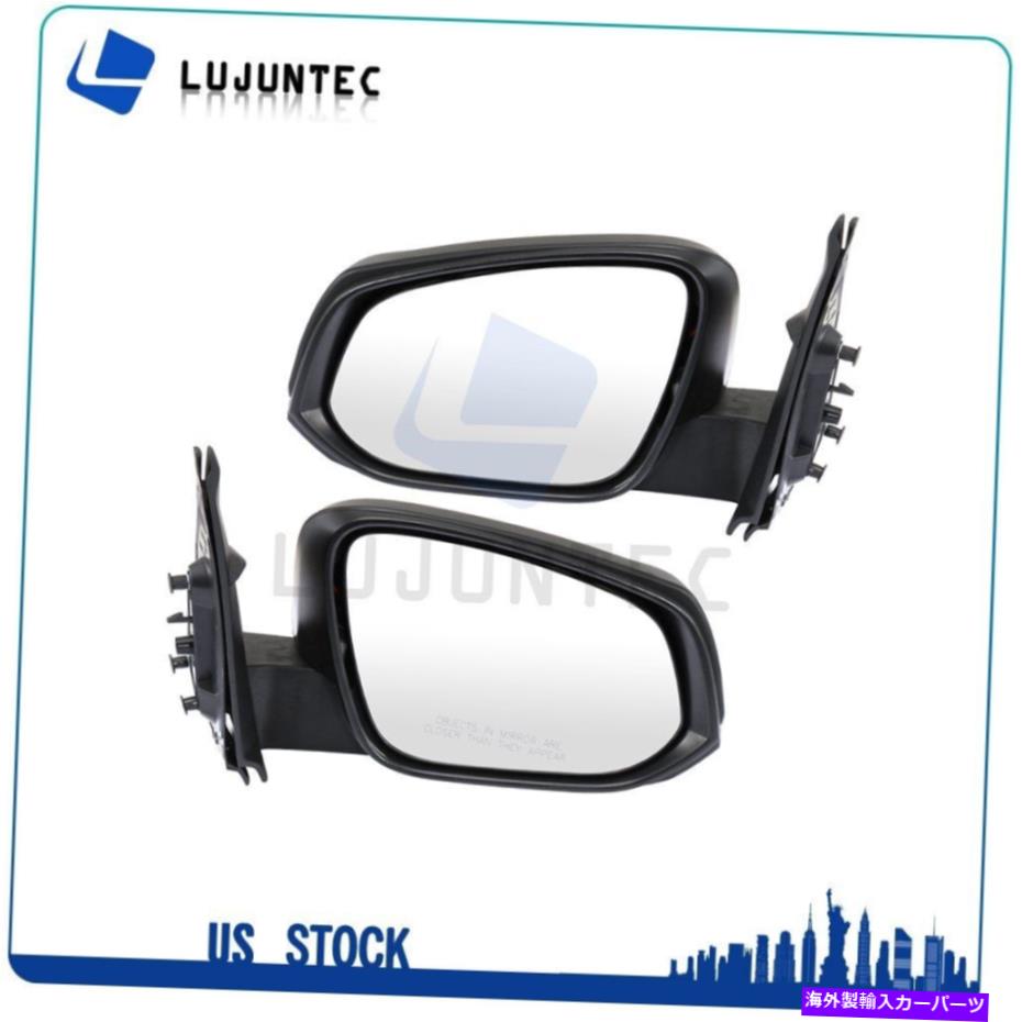 USミラー [左+右]サイドミラー2016-2018トヨタタコマのブラックパワーヒートフィット [Left+Right] Side Mirrors Black Power Heated Fits For 2016-2018 Toyota Tacoma【並行輸入品】