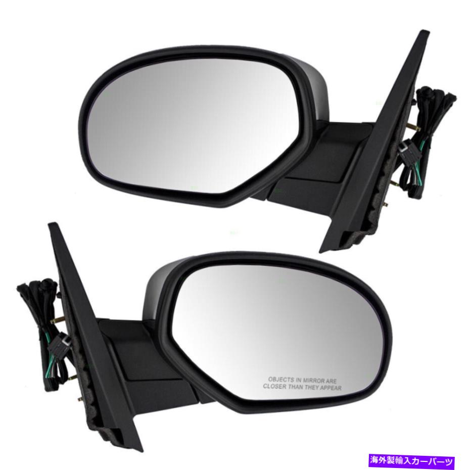 USミラー ペアパワーサイドミラーキャデラックシェビーGMCピックアップSUVの加熱クロムカバー Pair Power Side Mirrors Heated Chrome Cover for Cadillac Chevy GMC Pickup SUV【並行輸入品】