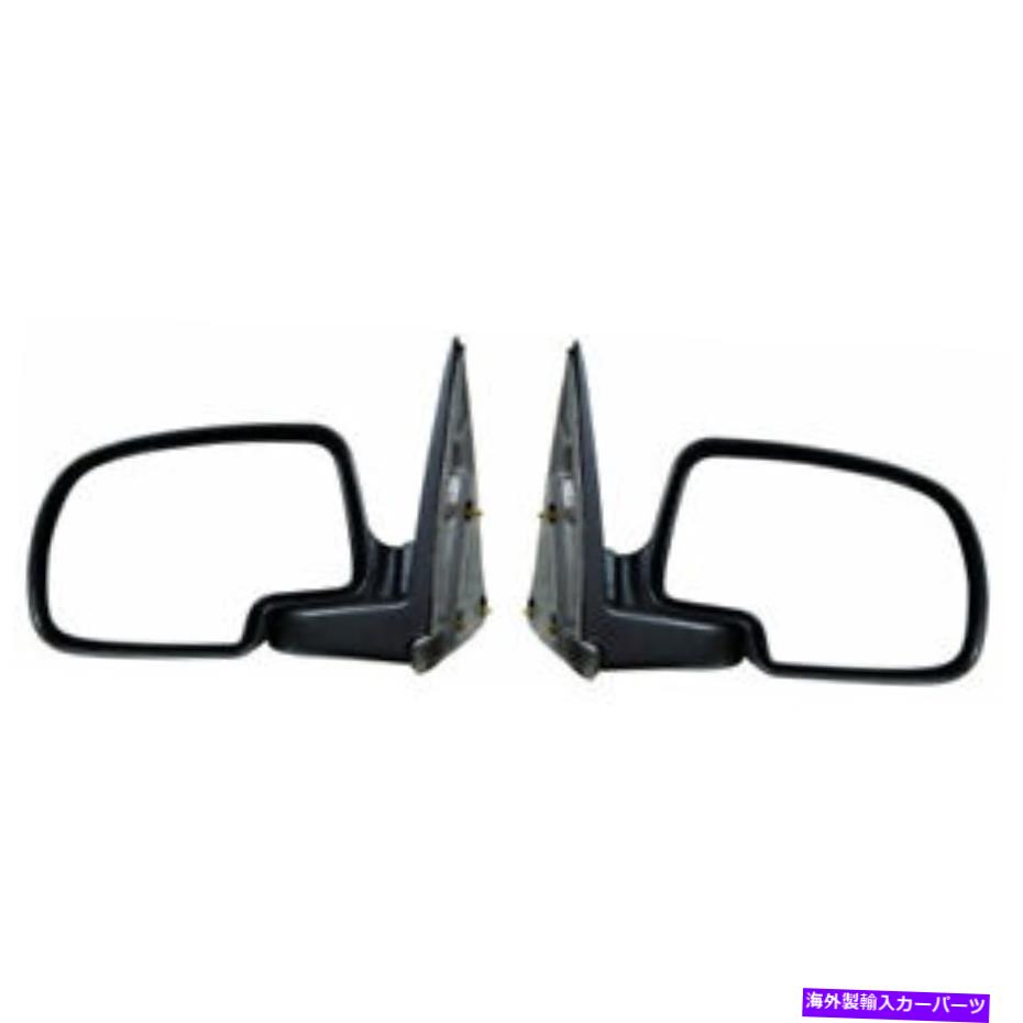 USミラー シボレー郊外1500ドアミラー2000-2005ペアRHとLHサイドクロムマニュアル For Chevy Suburban 1500 Door Mirror 2000-2005 Pair RH and LH Side Chrome Manual【並行輸入品】