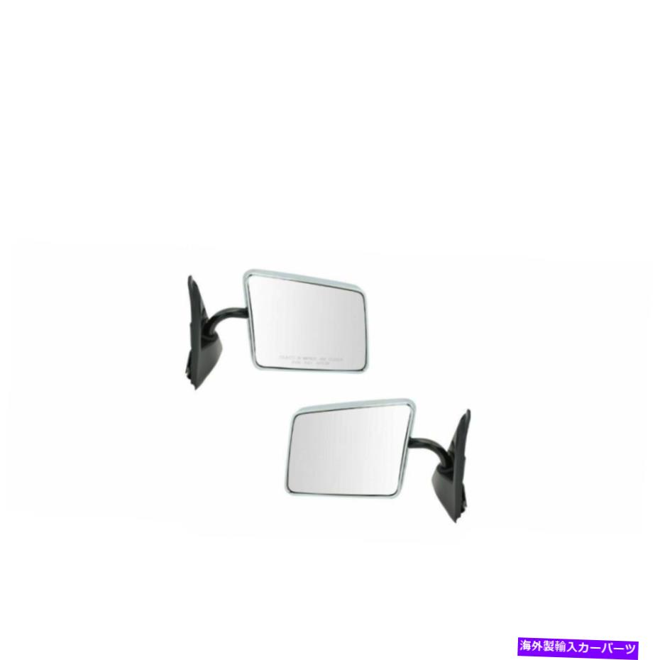 USミラー シボレーGMCオールズ用のステンレススチールクロムマニュアルサイドビューミラーペア Stainless Steel Chrome Manual Side View Mirrors Pair For Chevy GMC Olds【並行輸入品】