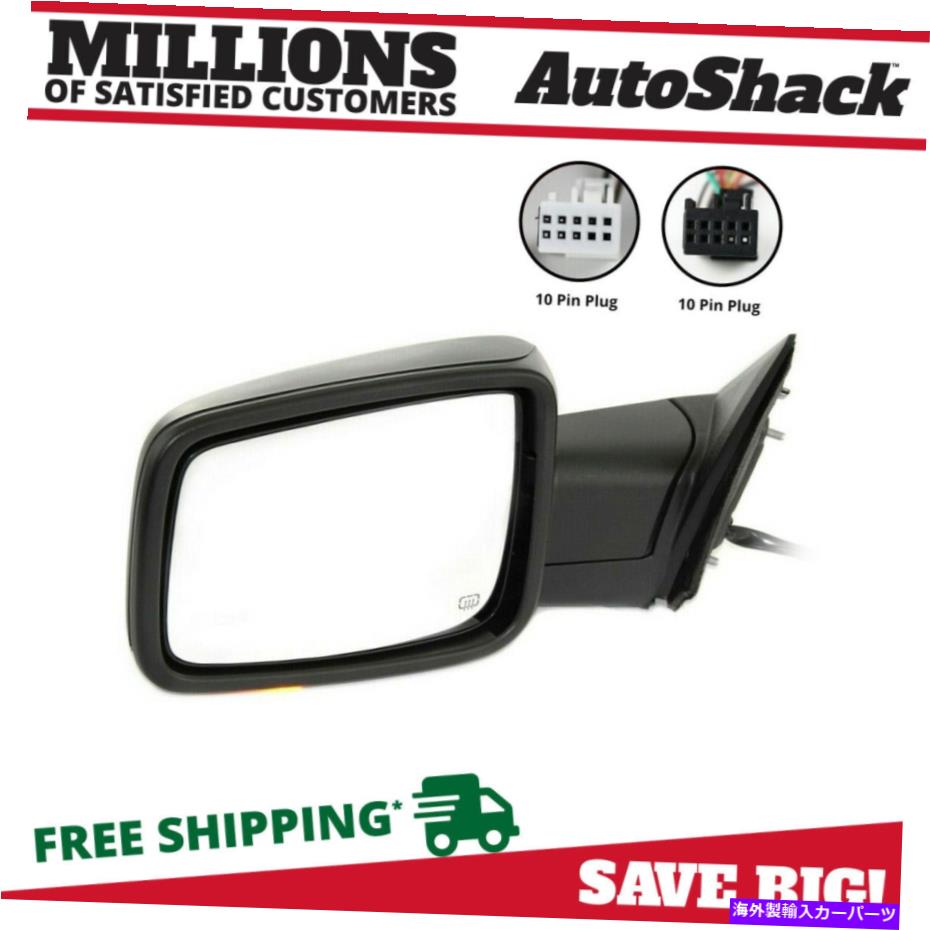 USミラー サイドビューミラーパワーラム用の加熱信号ブラックドライバー1500 2500 3500 5.7L V8 Side View Mirror Power Heated Signal Black Driver for Ram 1500 2500 3500 5.7L V8【並行輸入品】