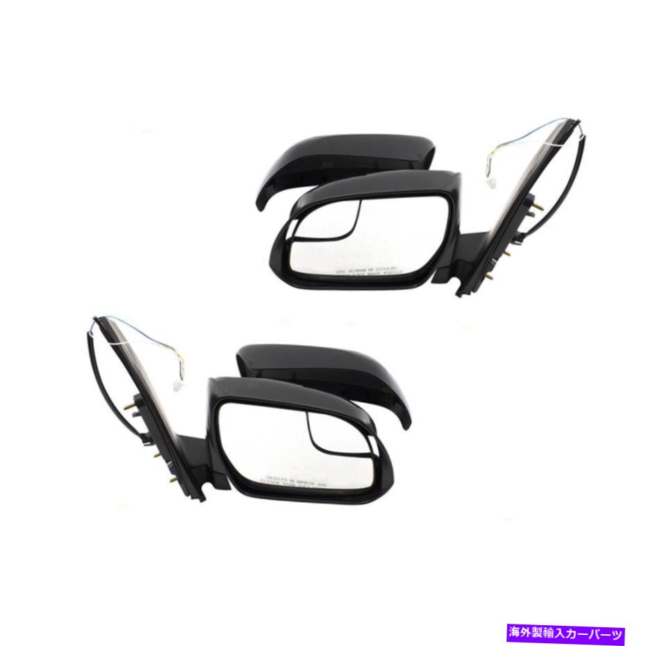 USミラー 新しいペアセットパワーサイドミラーテクスチャスポッターグラス15-18トヨタシエナ New Pair Set Power Side Mirror Textured Spotter Glass for 15-18 Toyota Sienna【並行輸入品】
