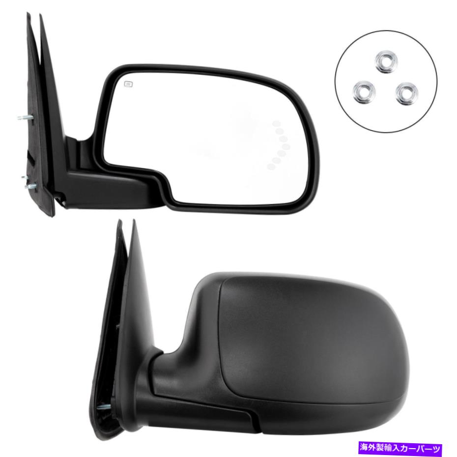 USミラー 2007-2013シボレー郊外の左+右電力加熱LEDターンシグナルミラー Left+Right Power Heated LED Turn Signal Mirrors For 2007-2013 Chevy Suburban【並行輸入品】