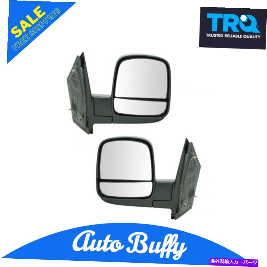 USミラー TRQサイドミラーマニュアル左＆右ペアフィット08-13シボレーエクスプレスGMCサバナバン TRQ Side Mirror Manual Left & Right Pair Fits 08-13 Chevy Express GMC Savana Van【並行輸入品】