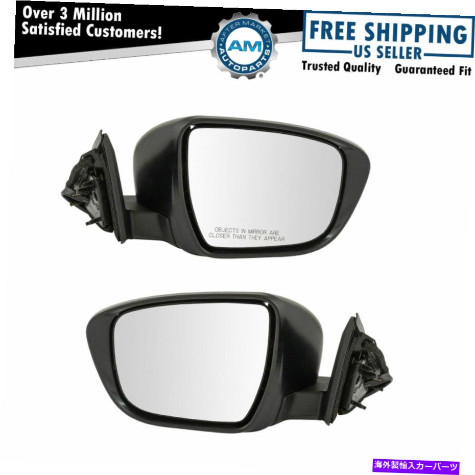 USミラー ミラーパワーシグナルスムーズブラックペア日産ローグジャパンセット Mirror Power Signal Smooth Black Pair Set for Nissan Rogue Japan Built New【並行輸入品】