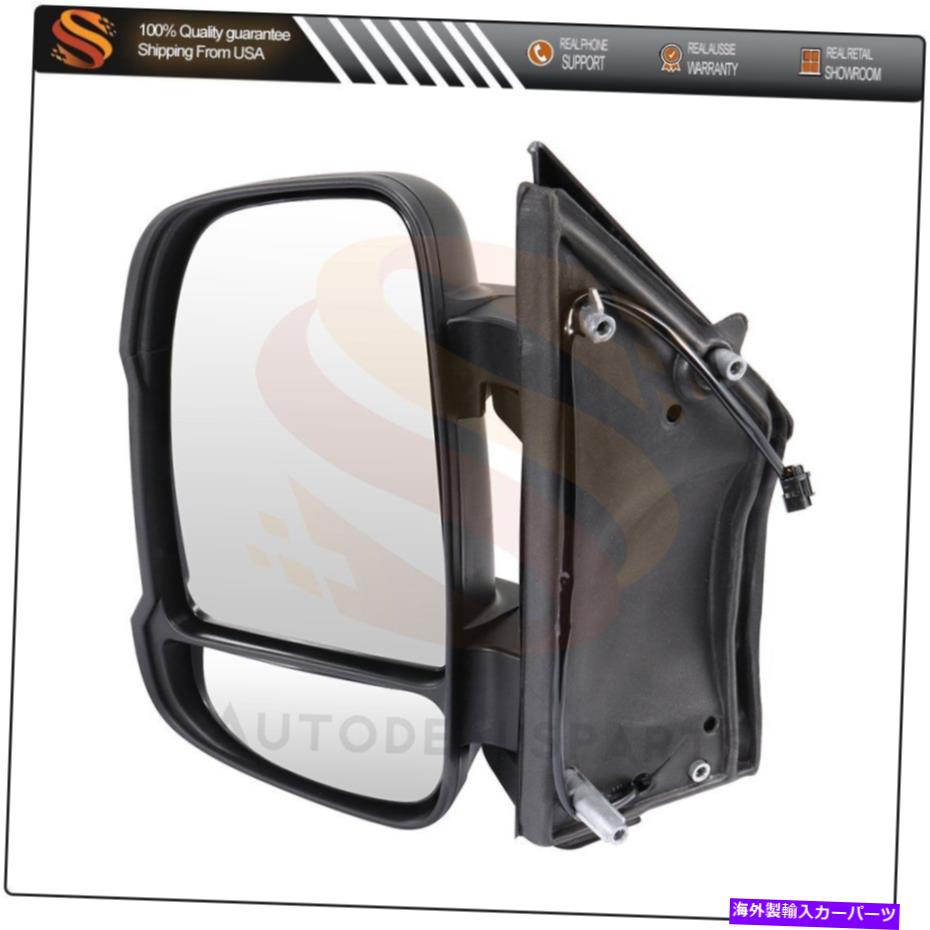 USミラー マニュアルミラーを見る14ダッジラムプロマスター左サイドフォールドブラックターンシグナル View Manual Mirror Fits 14 Dodge Ram Promaster Left Side Fold Black Turn Signal【並行輸入品】